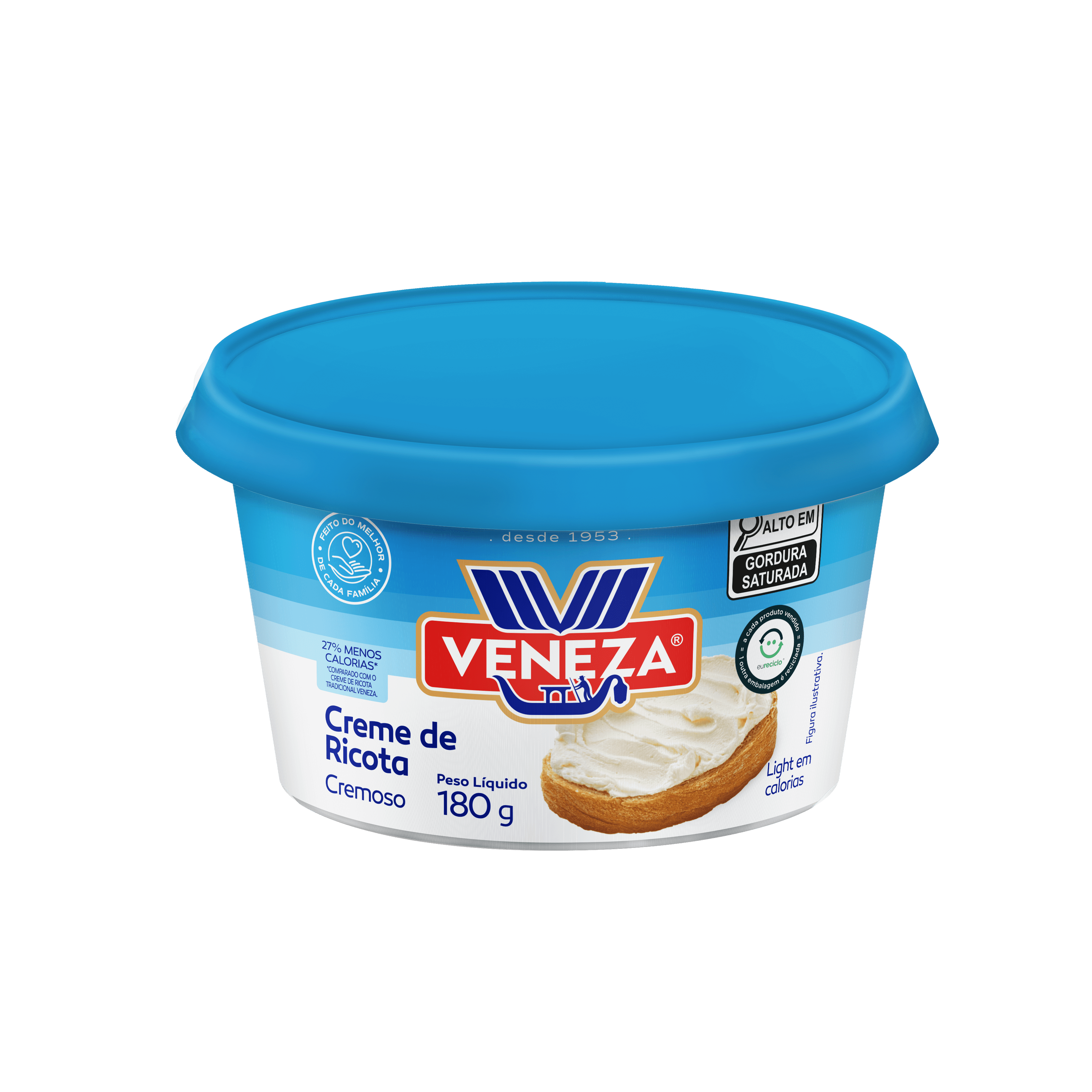 Creme De Ricota Light 180g - Veneza