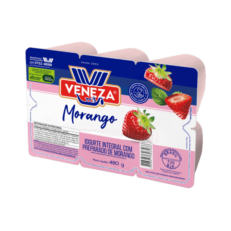 Iogurte Triplo Zero Morango 800g - Veneza